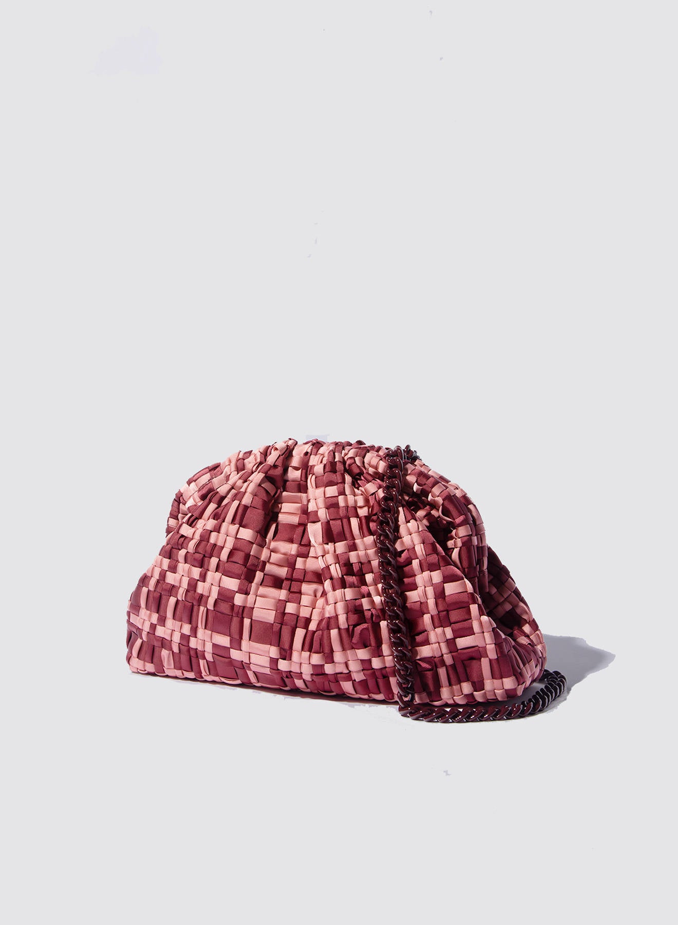Maria la Rosa Vichy Clutch Bordeaux kariert