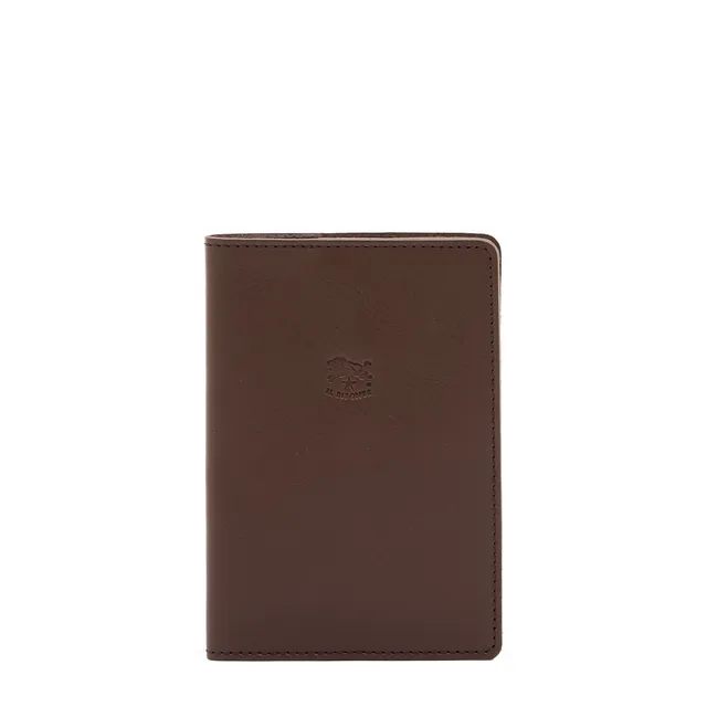 Il Bisonte Reisepasshülle Leder tabakbraun Fächer