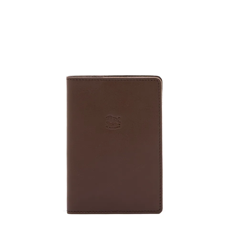Il Bisonte Reisepasshülle Leder tabakbraun Fächer