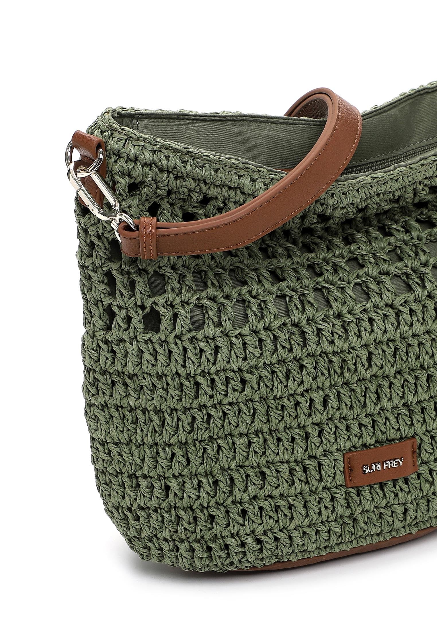 SURI FREY Marley Crossover Bag Umhängetasche Khaki Bast