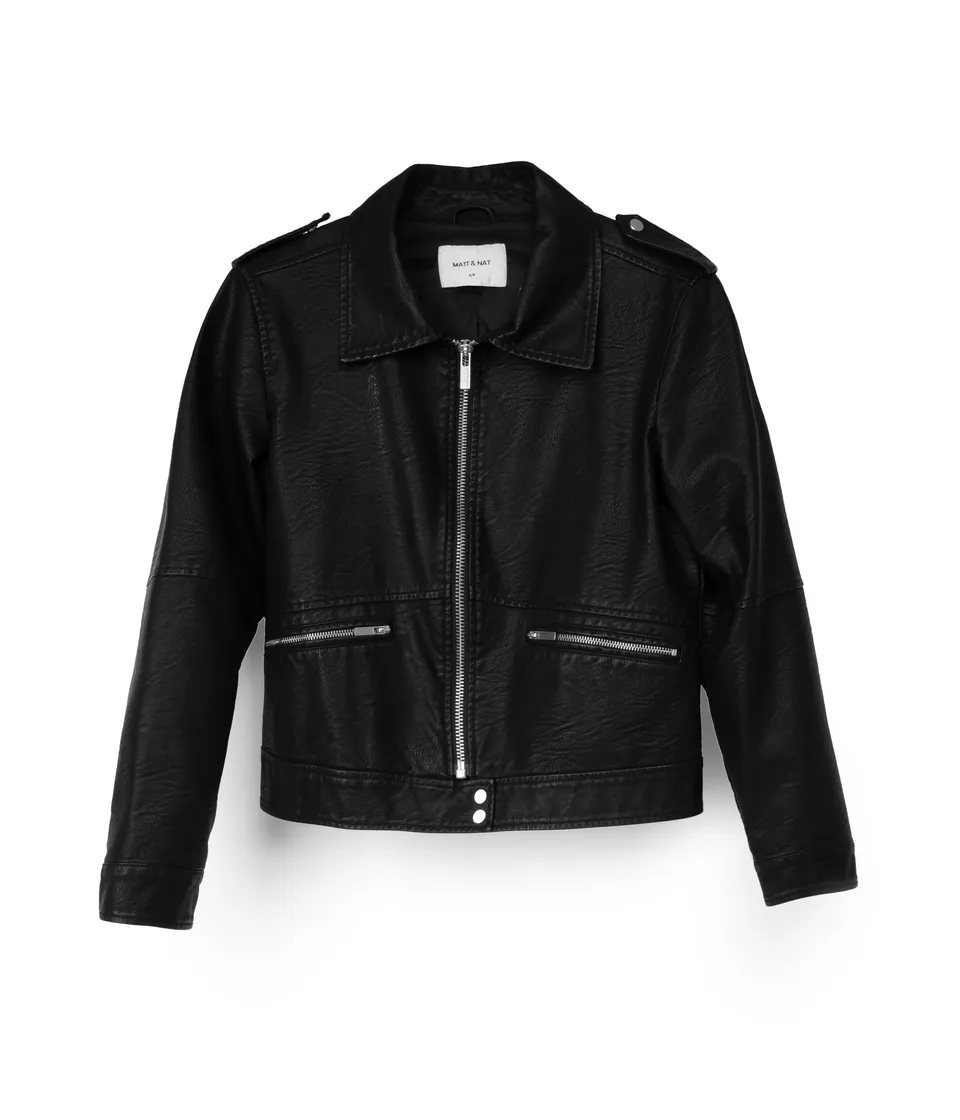 Matt & Nat VAUGHN Jacke schwarz veganes Leder