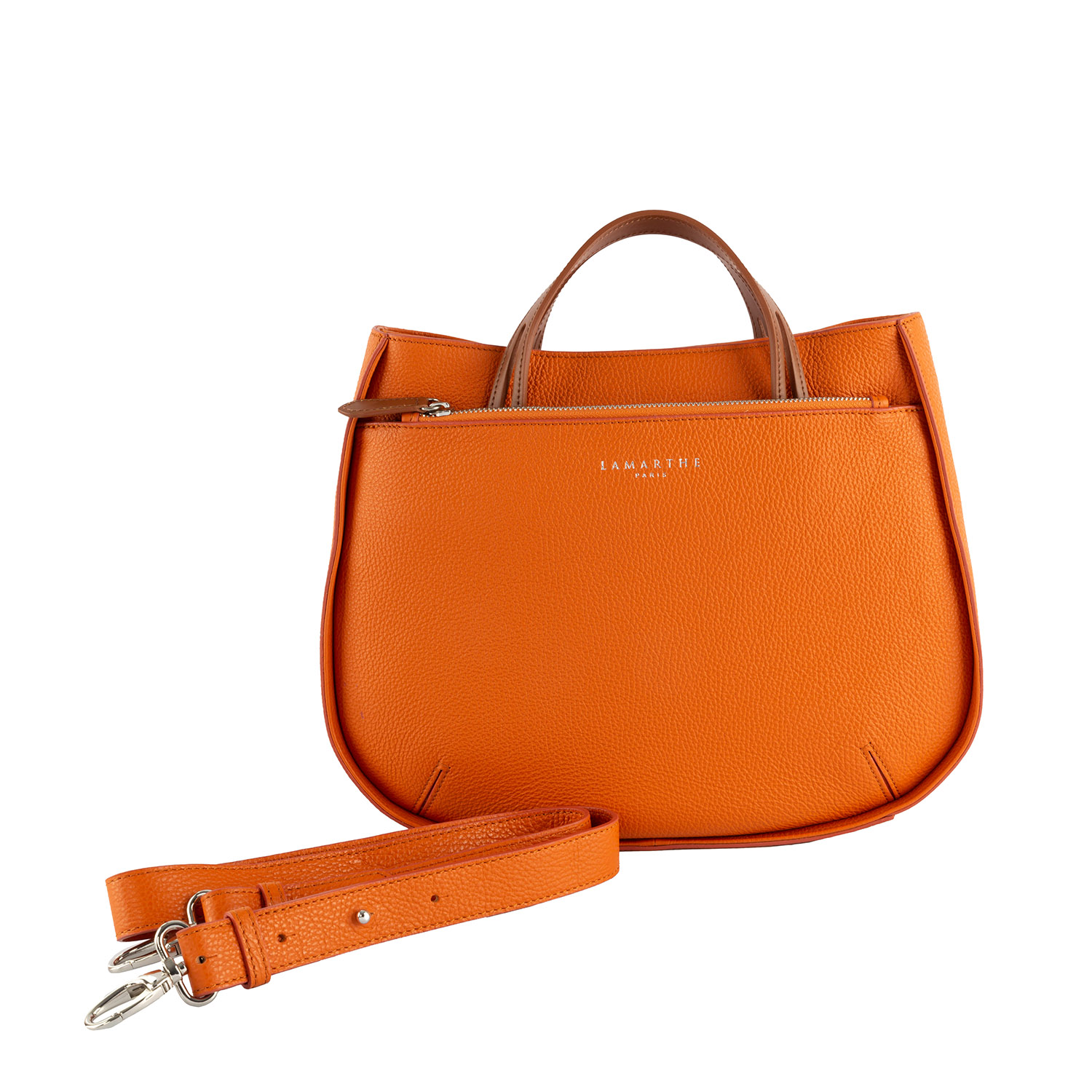 Lamarthe Fidèle M Handtasche Orange Vollleder
