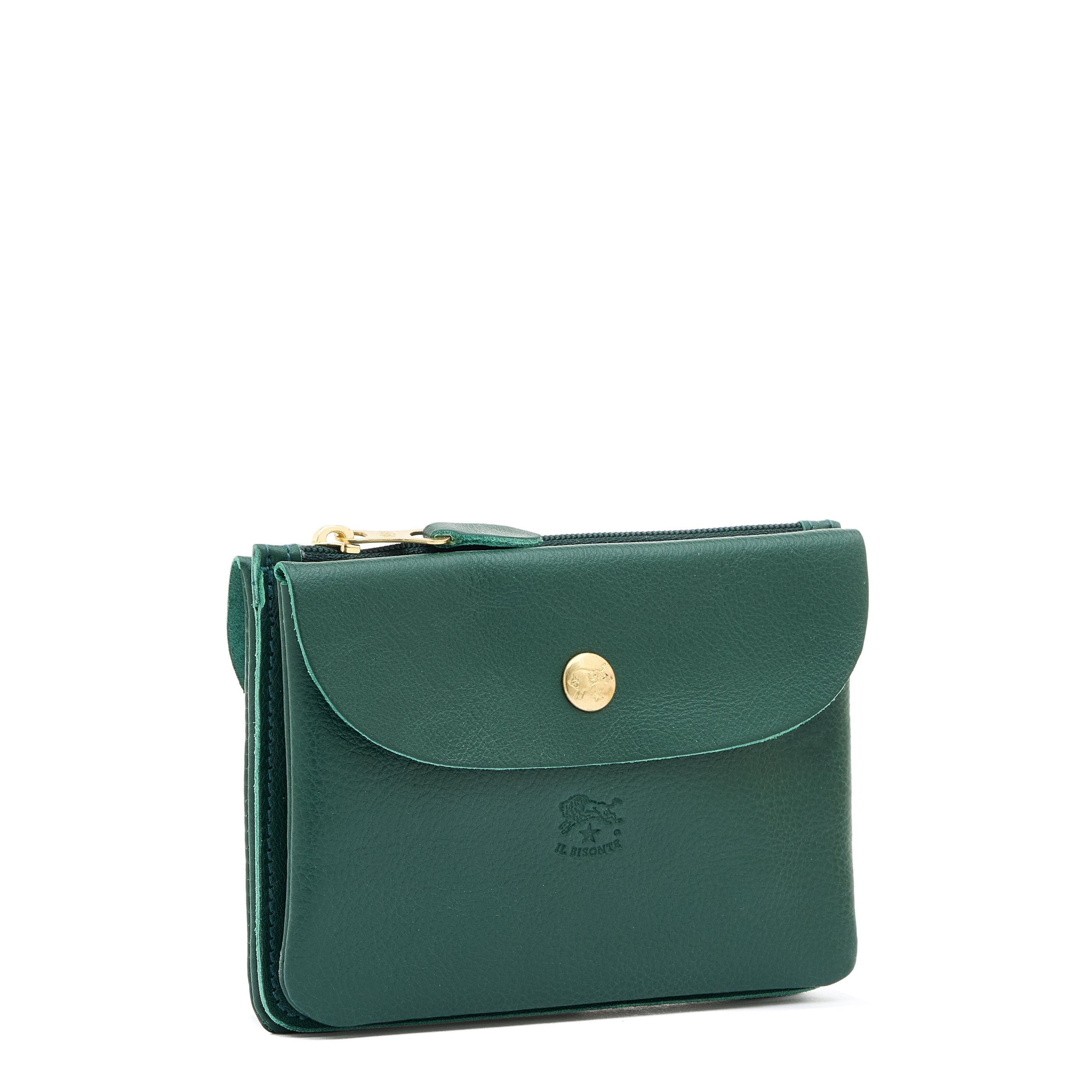 Il Bisonte Bustina Kosmetiktasche Leder grün
