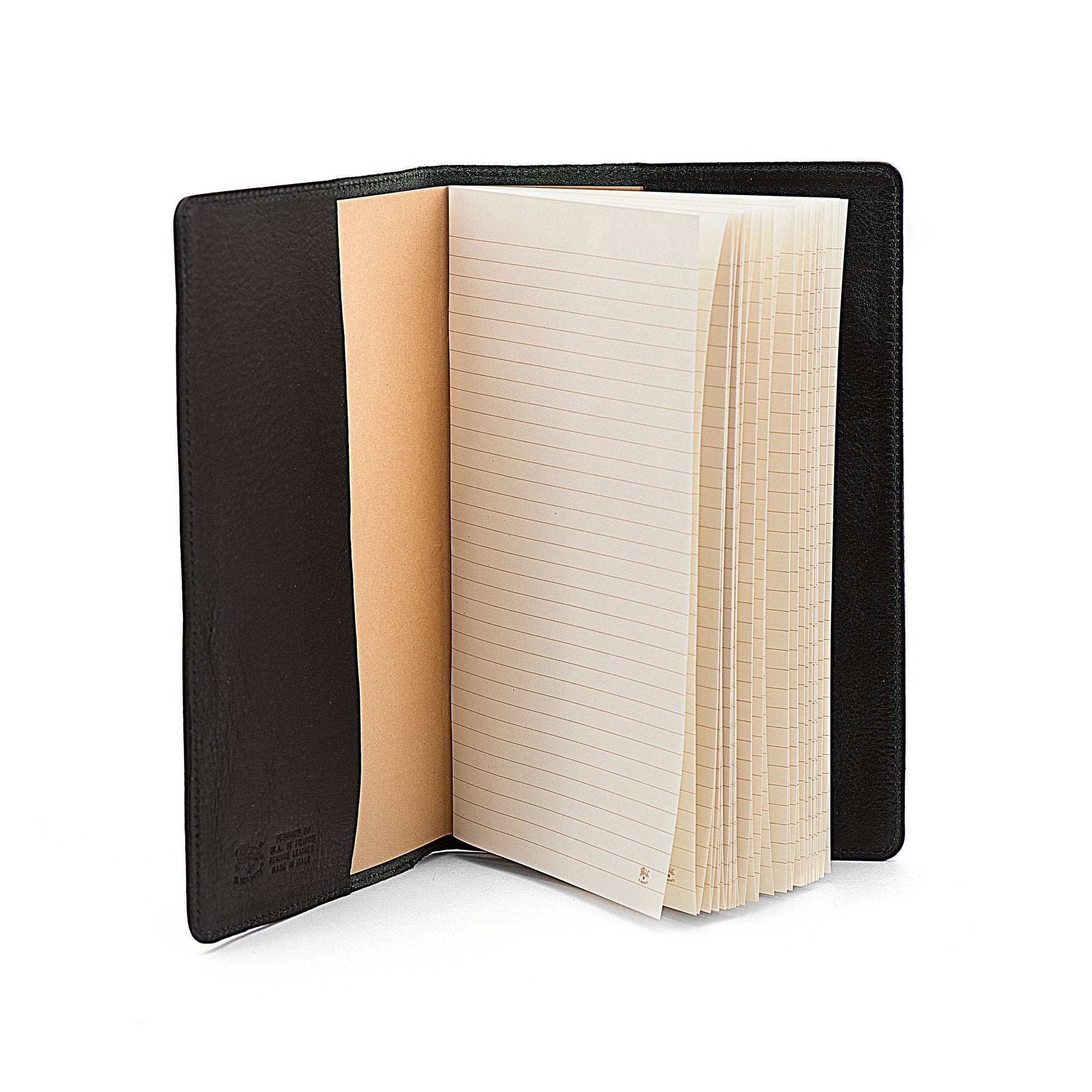 Il Bisonte Taccuino Notizbuch Schwarz Vollleder