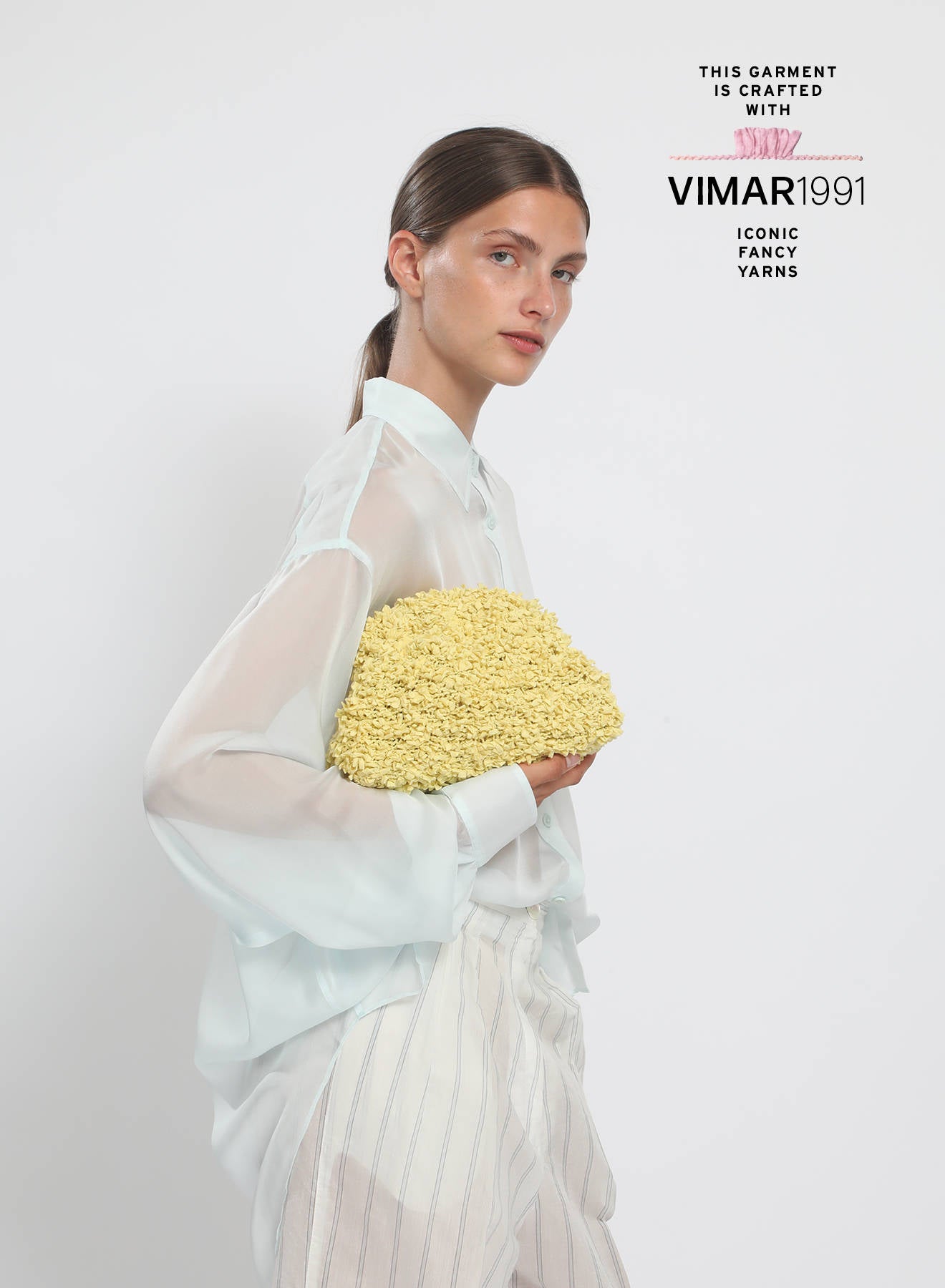 Maria la Rosa Anemone Mini Bag Clutch Mint Häkel-Strick