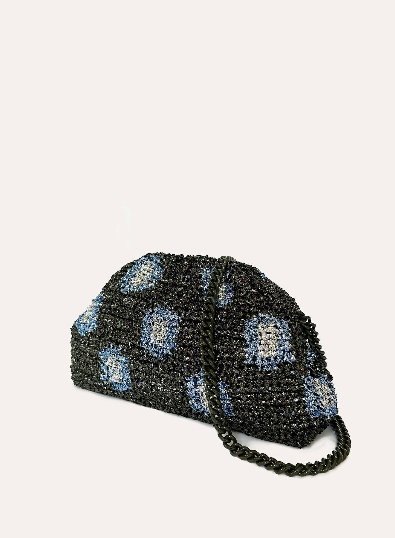 Maria la Rosa Eyes Game Bag Clutch Military Animalier