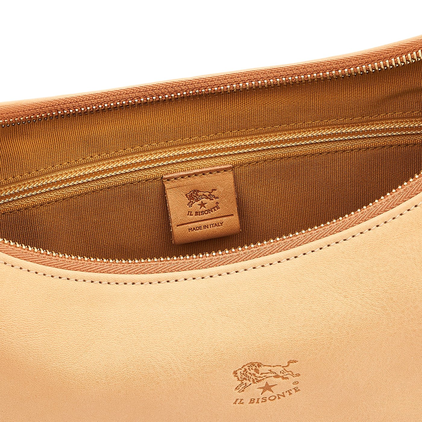 Il Bisonte Belcanto Schultertasche natur Vollleder Damen