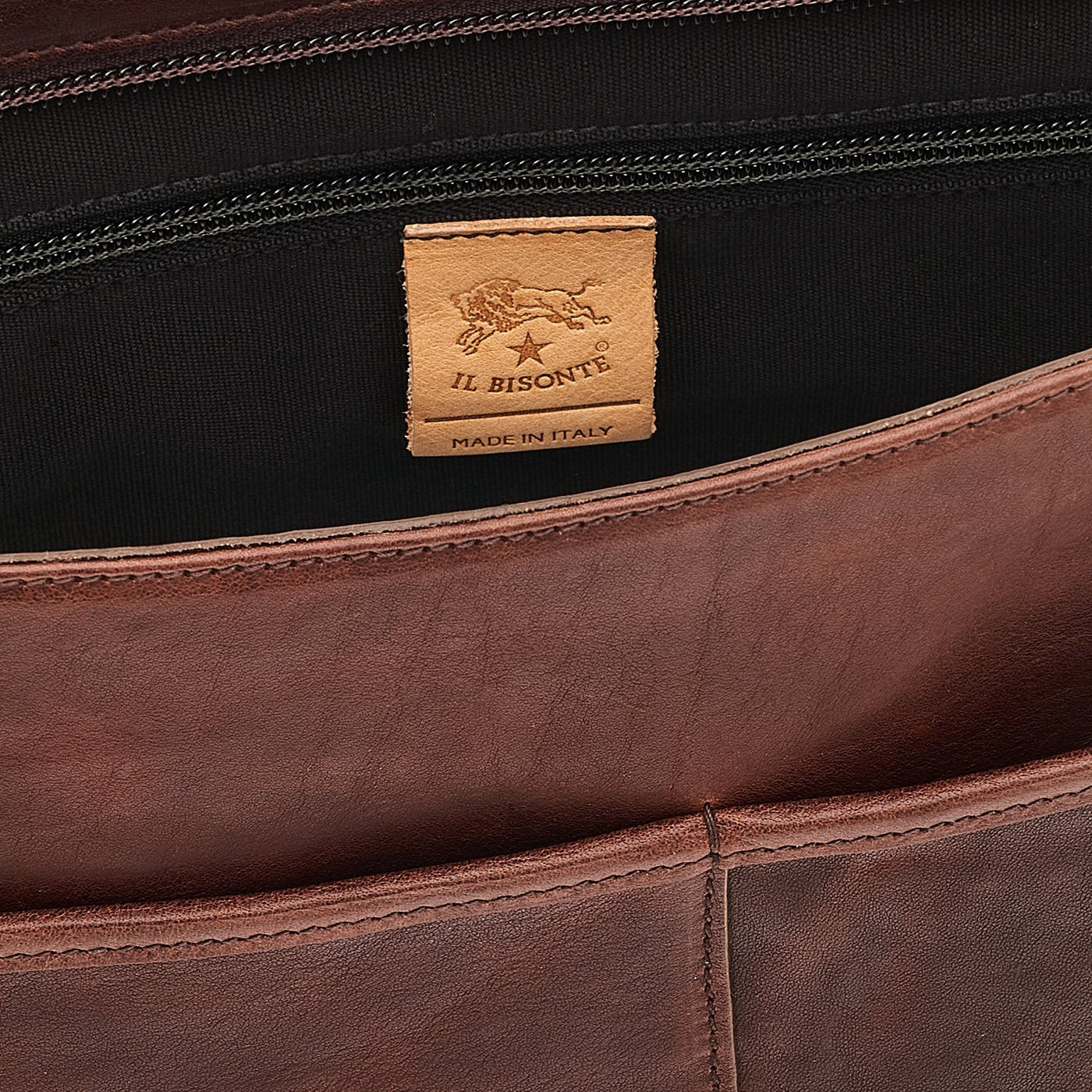Il Bisonte Brolio Messenger Vollleder kaffee