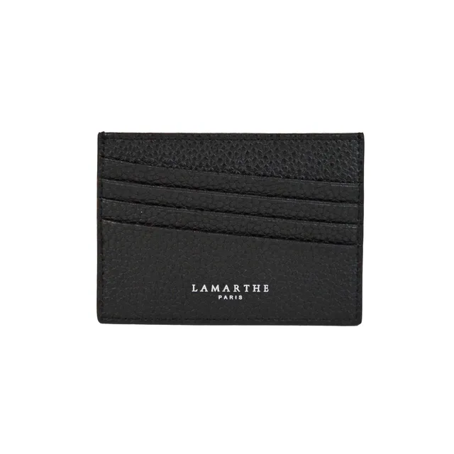 Lamarthe Free Kartenetui Schwarz Spaltleder 8 Fächer