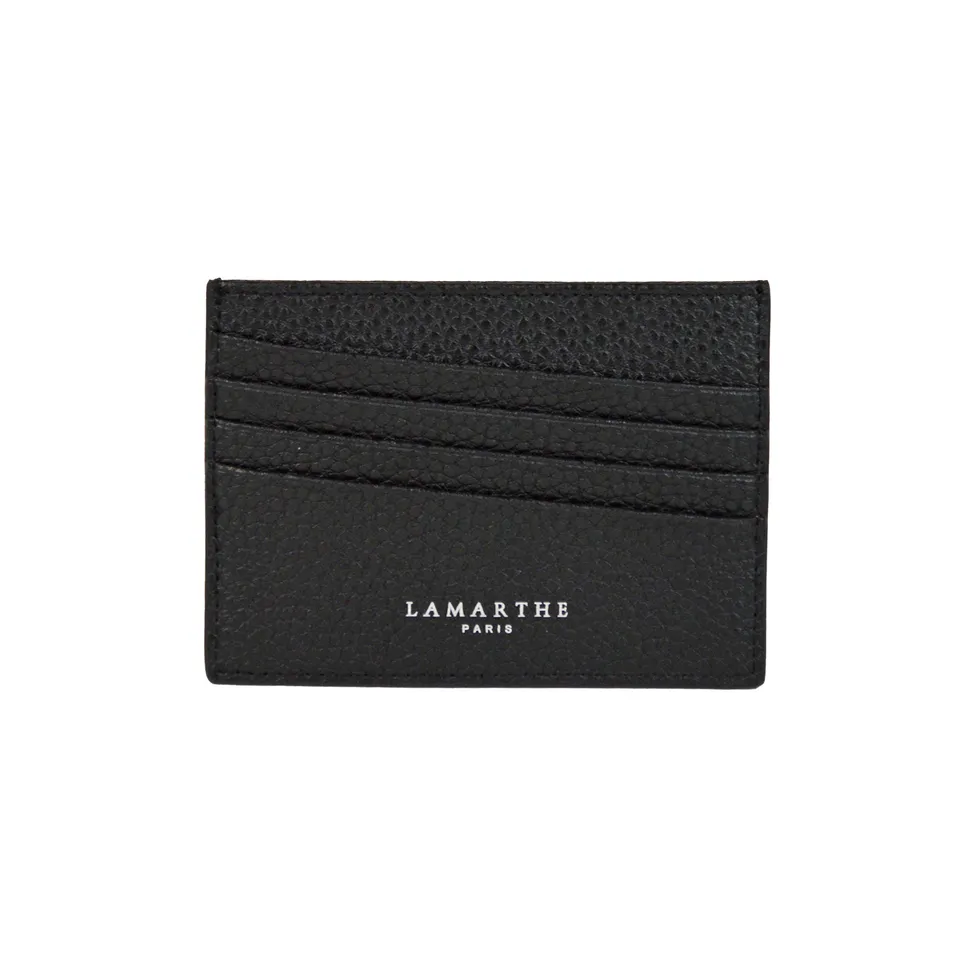 Lamarthe Free Kartenetui Schwarz Spaltleder 8 Fächer