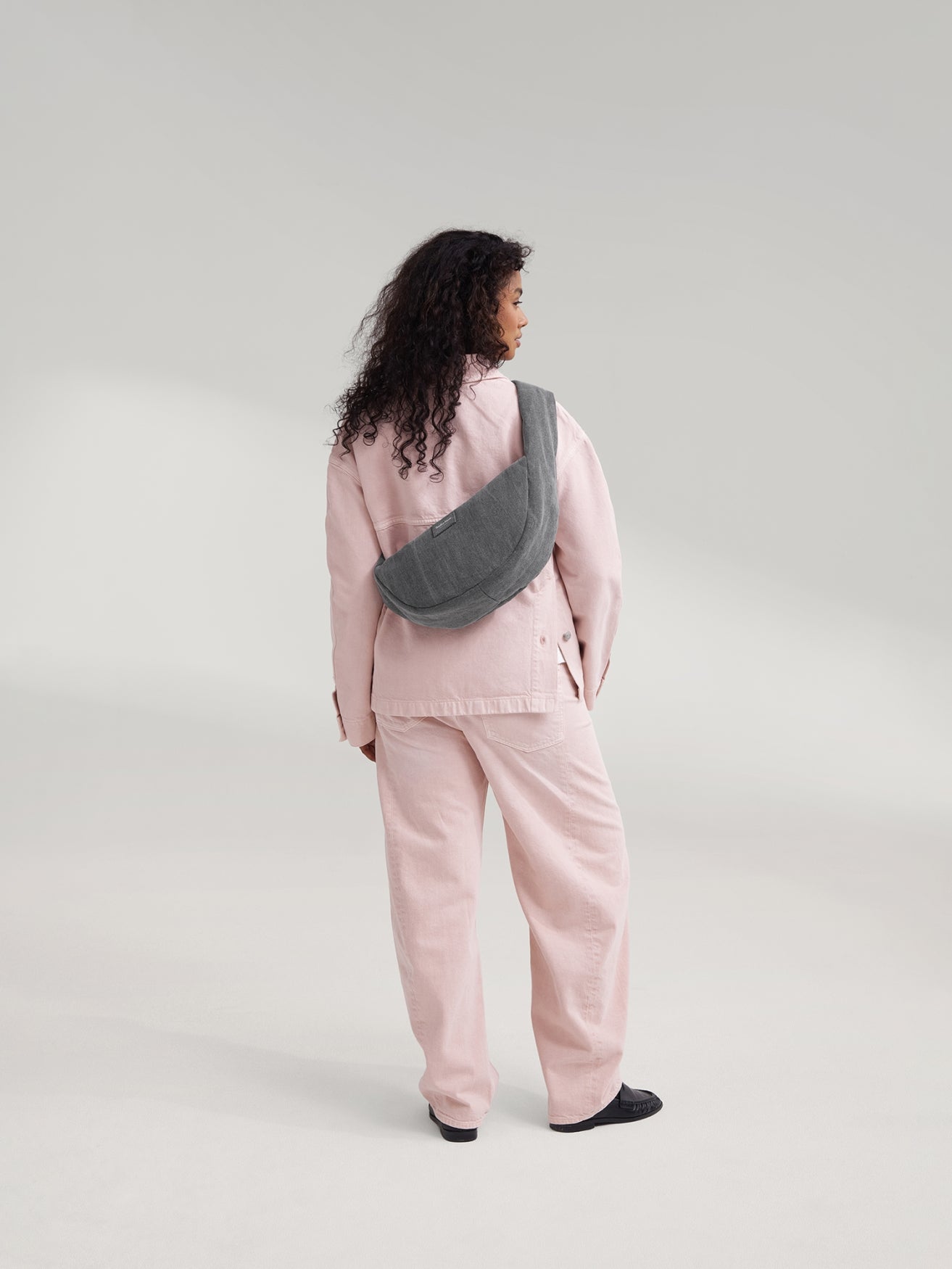 Studio Noos Denim Mini Crossbody Umhängetasche Grau Denim