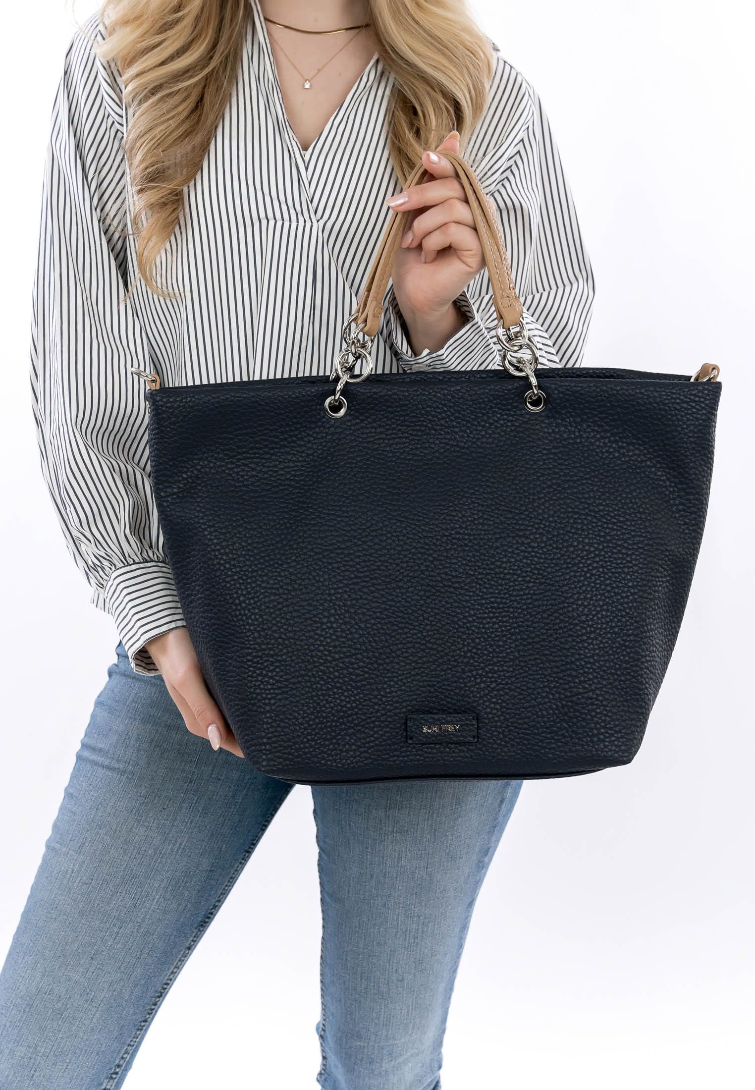 SURI FREY SFY Batty Shopper Blue mit Schulterriemen