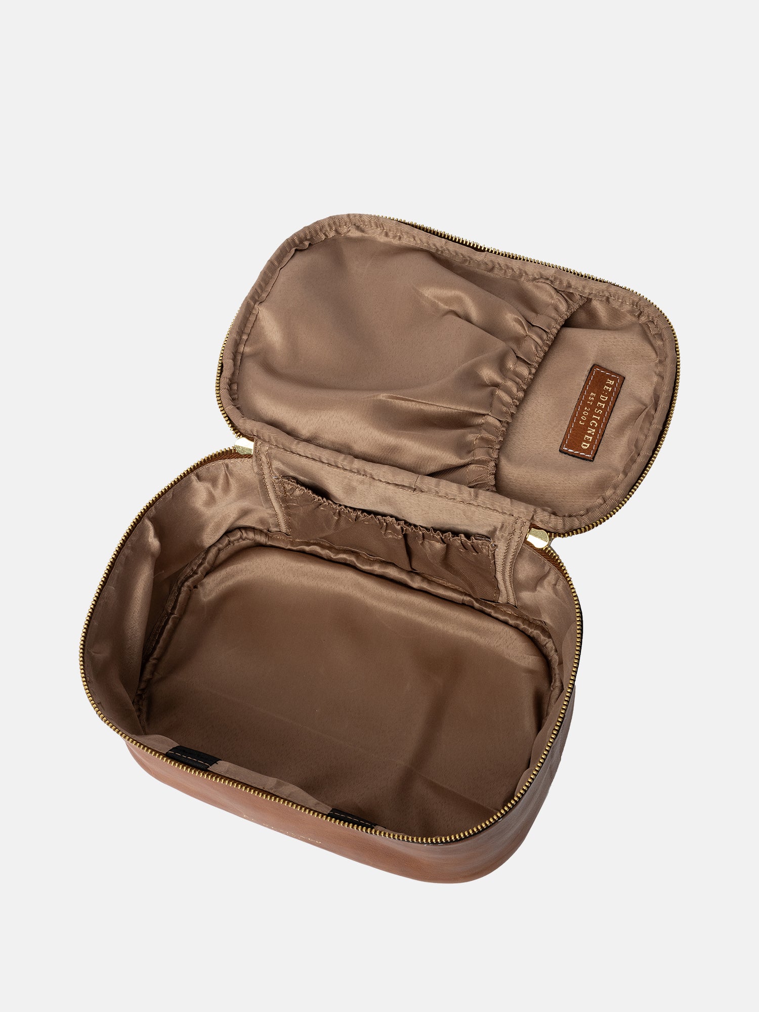 RE:DESIGNED Helga Big Kulturtasche Walnut Vollleder