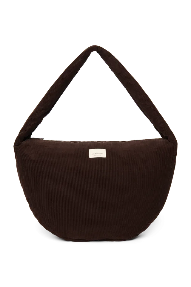 Studio Noos Rib Puffy Umhängetasche Dunkelbraun 13 Zoll