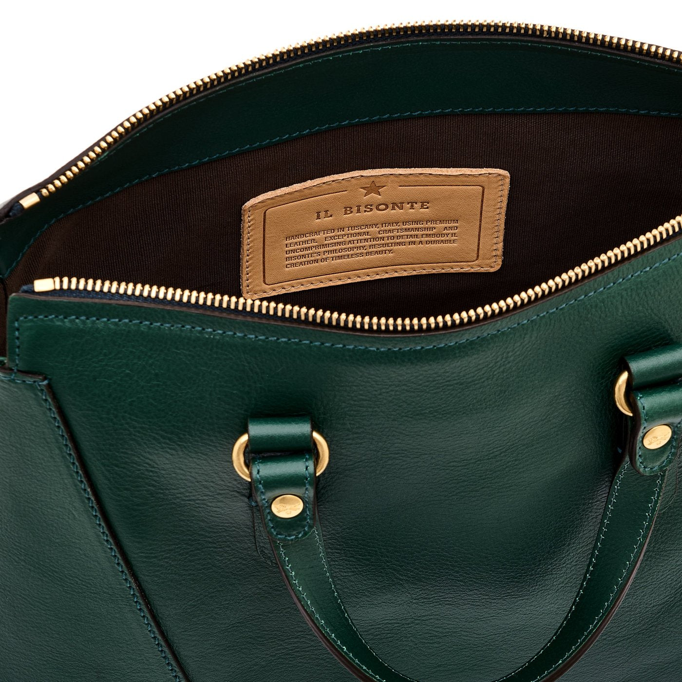 Il Bisonte Storia Boston Handtasche Oleandergrün