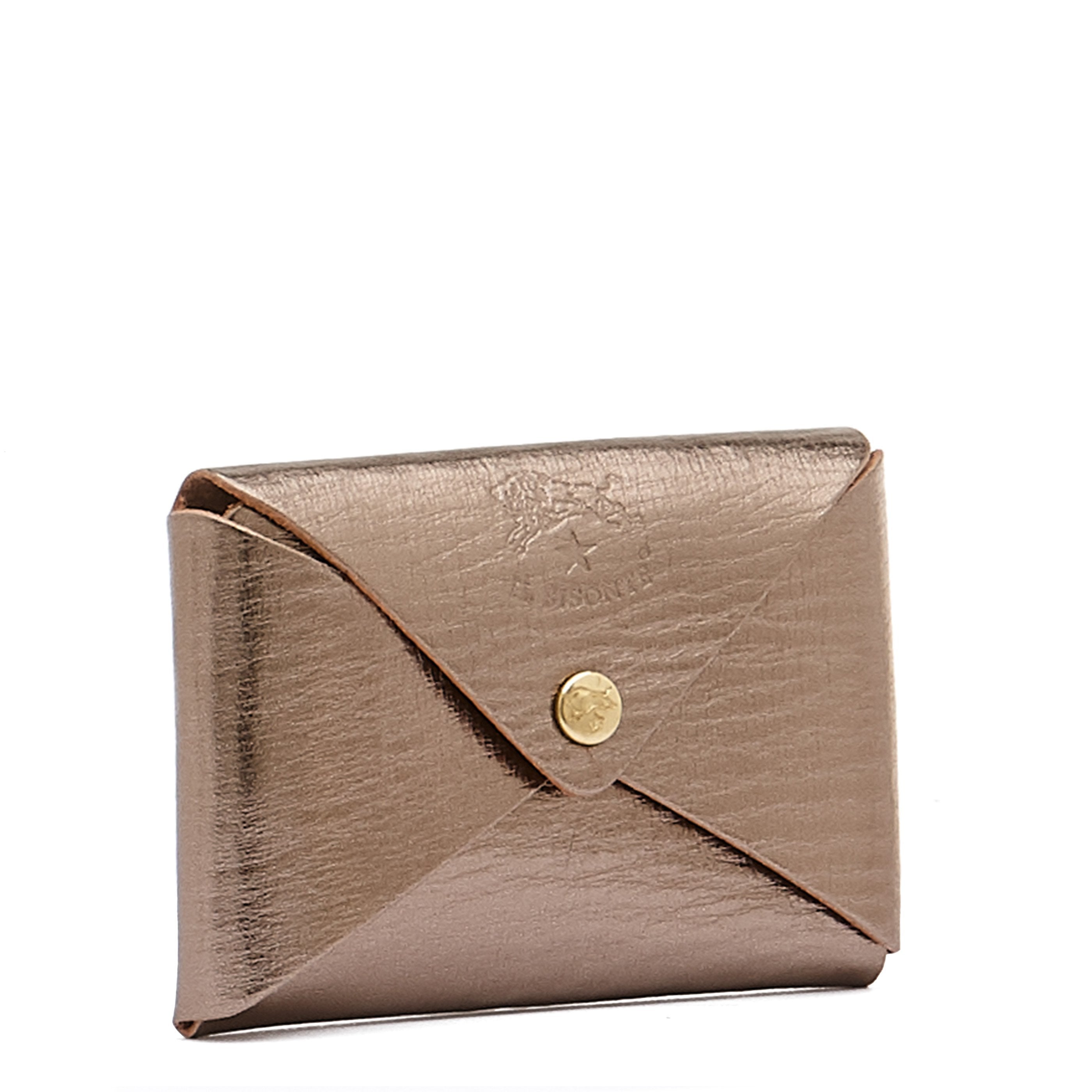 Il Bisonte Sovana Kartenetui Bronze Metallic Leder