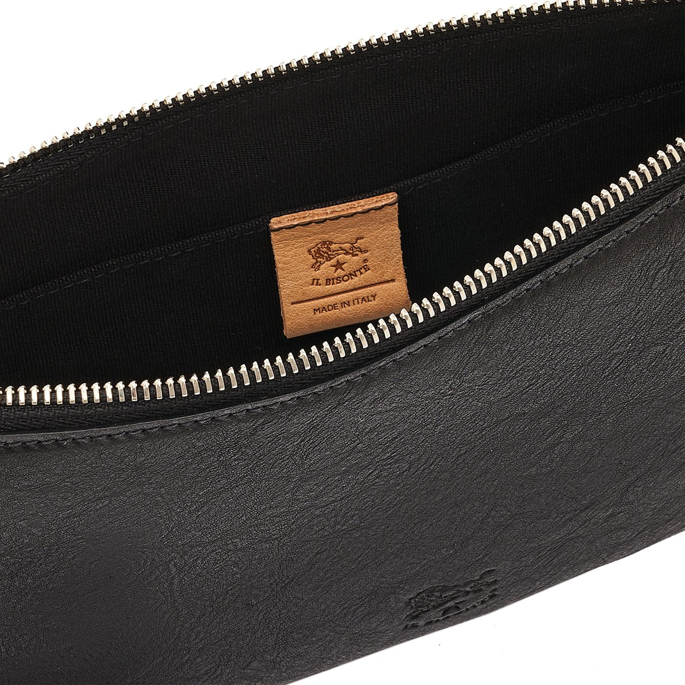Il Bisonte Oriuolo Clutch Herren Schwarz Vollleder