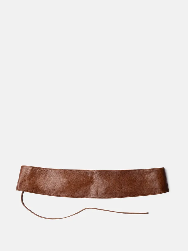 RE:DESIGNED Halle Gürtel Walnut Bindegürtel Leder