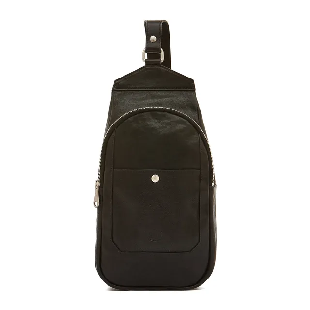 Il Bisonte Cosimo Rucksack Schwarz Einschulter Vollleder