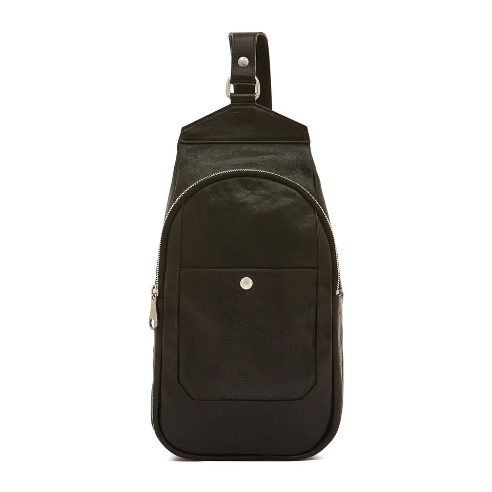 Il Bisonte Cosimo Rucksack Schwarz Einschulter Vollleder