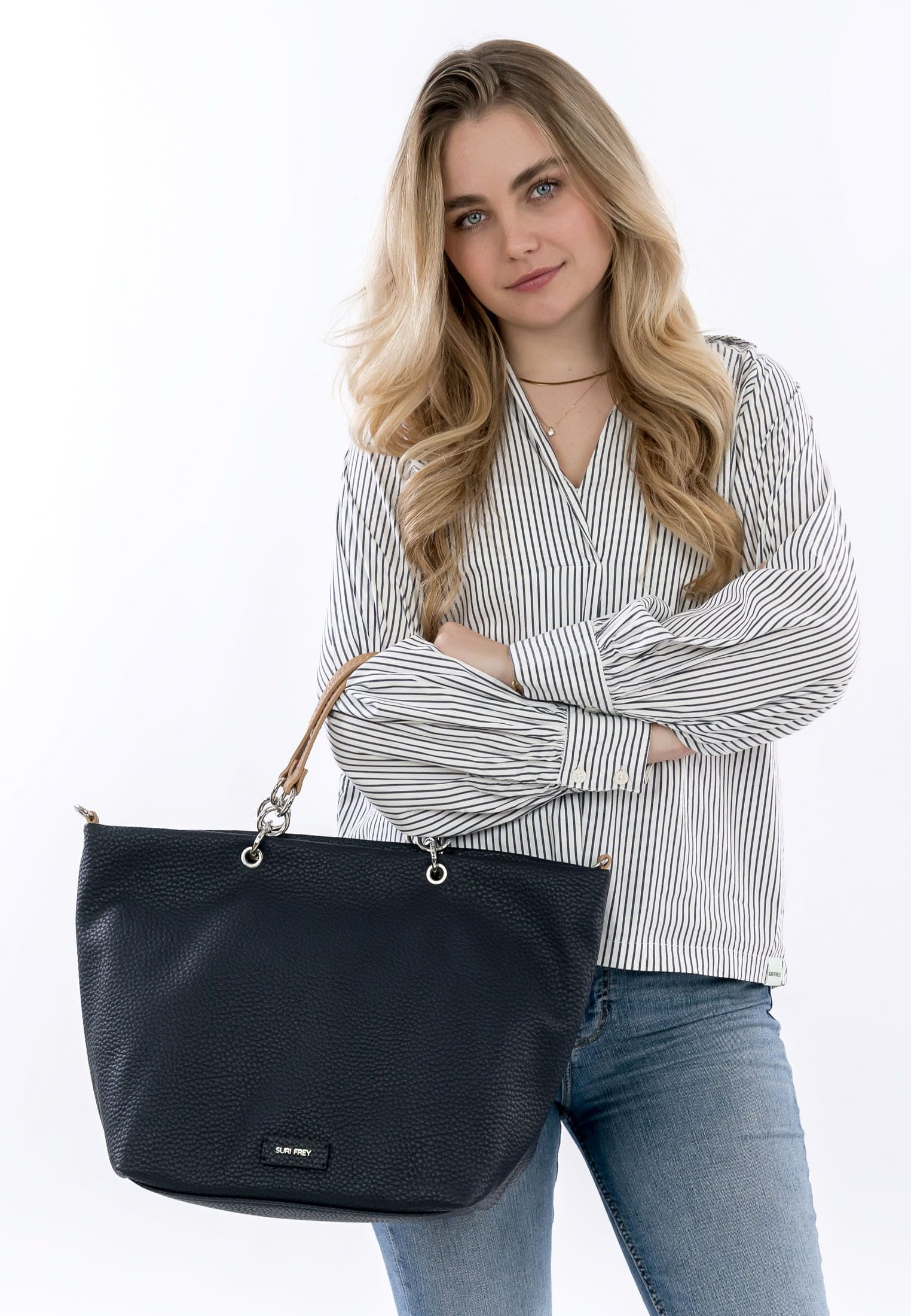SURI FREY SFY Batty Shopper Blue mit Schulterriemen