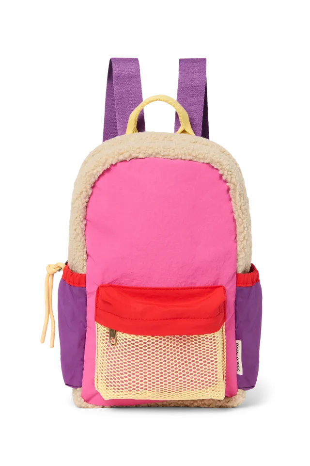 Studio Noos Patchwork Mini Backpack Rucksack Bright Pink Kinder