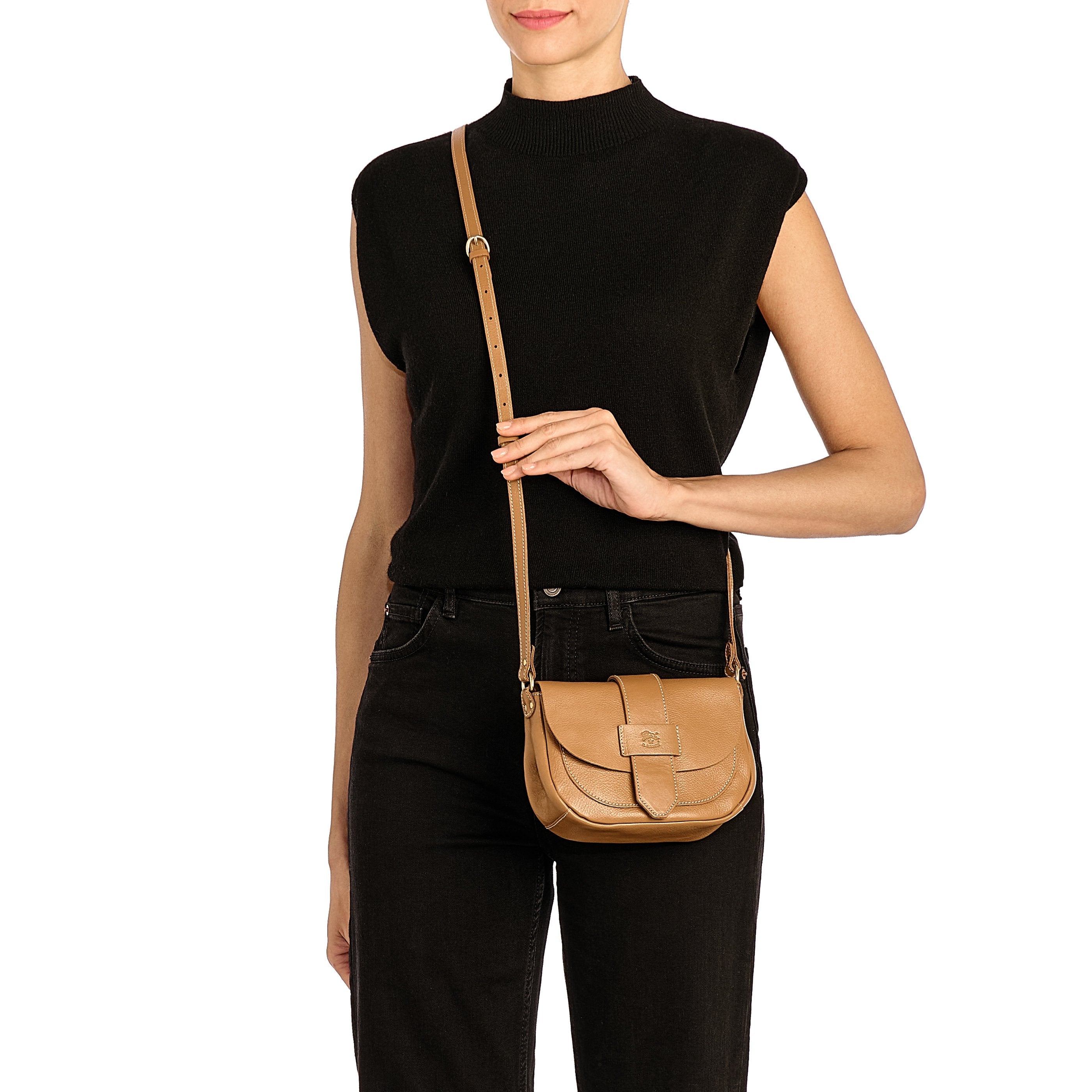 Il Bisonte Fausta Small Handtasche Gianduia Leder