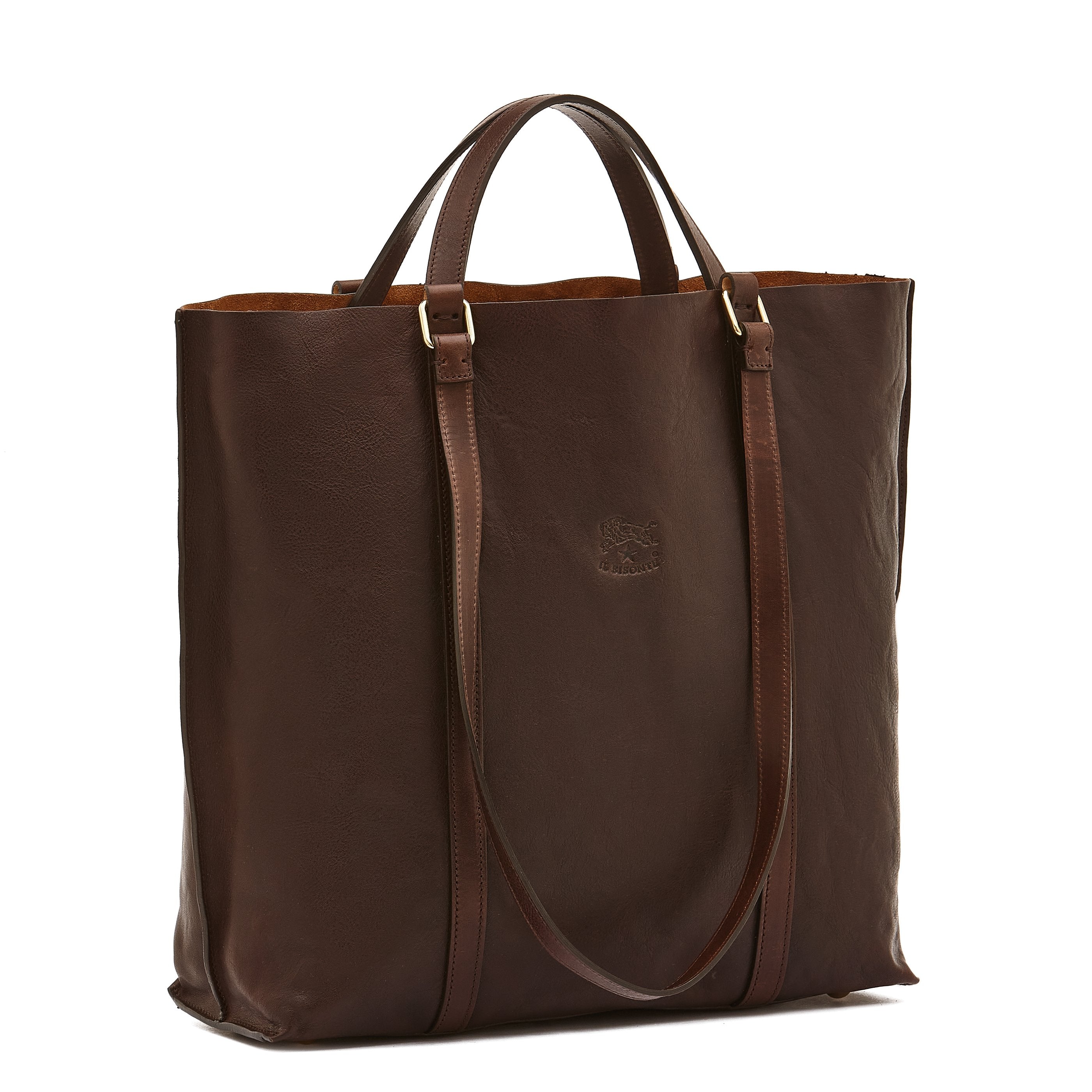 Il Bisonte Handtasche kaffee braun Vollleder Henkel