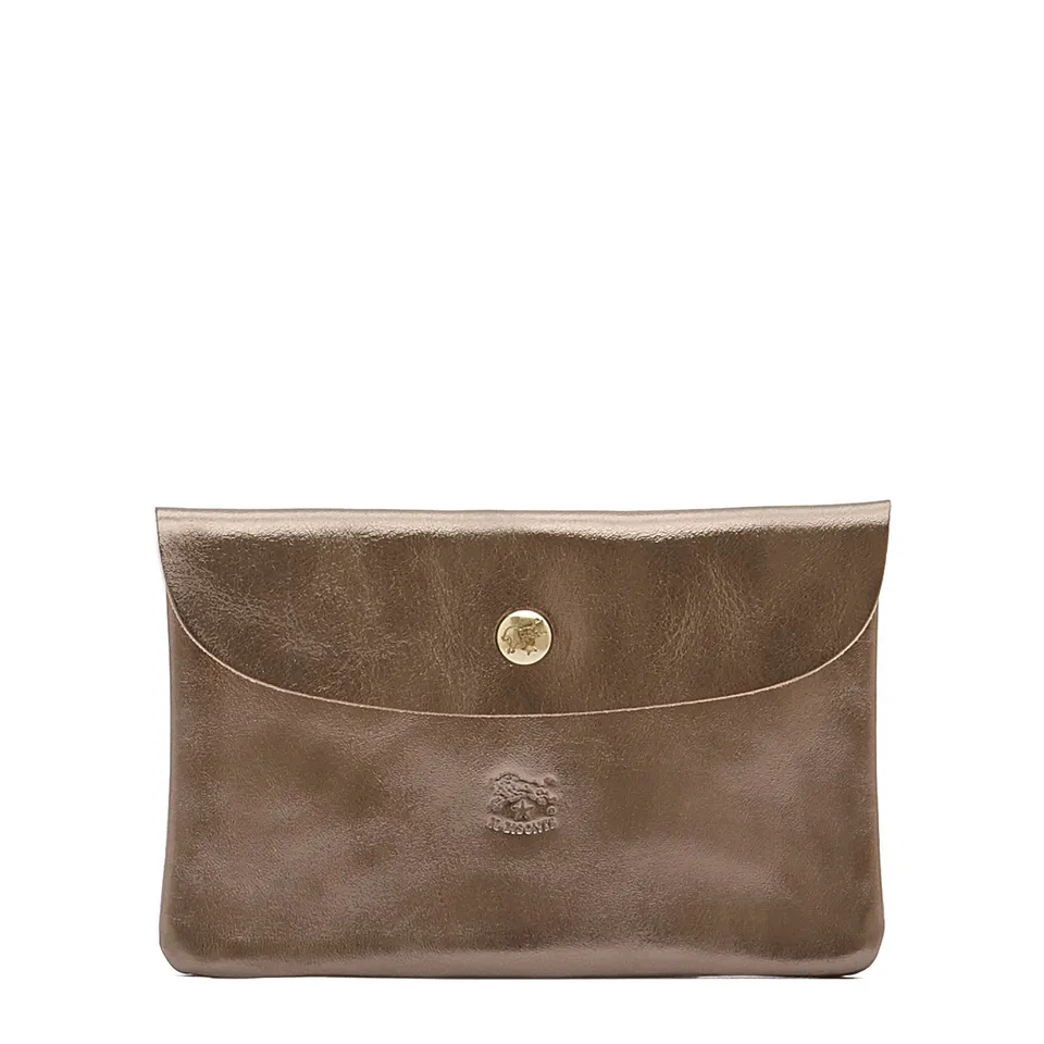 Il Bisonte Bustina Clutch Vollleder bronze metallic
