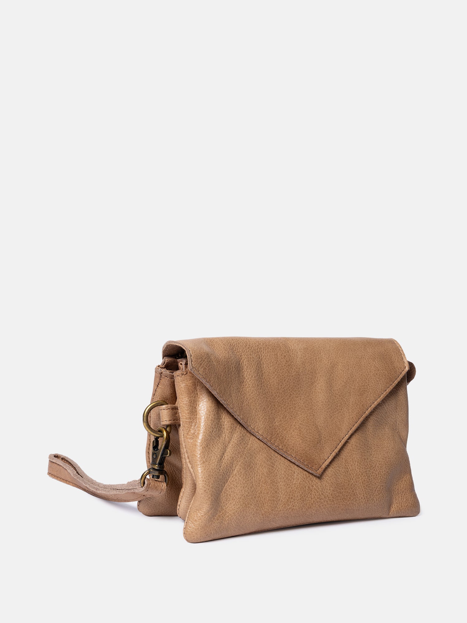 RE:DESIGNED Claire Urban Clutch Taupe Vollleder