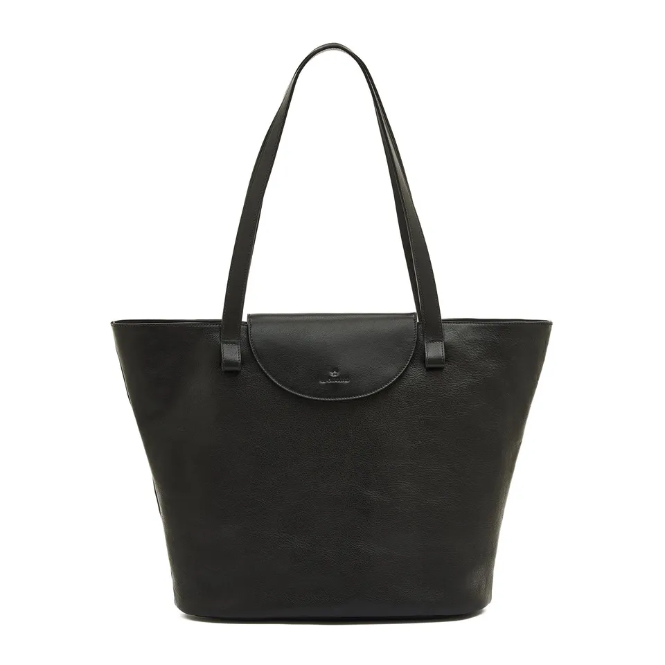 Il Bisonte Linea 1978 Shopper Schwarz Vollleder