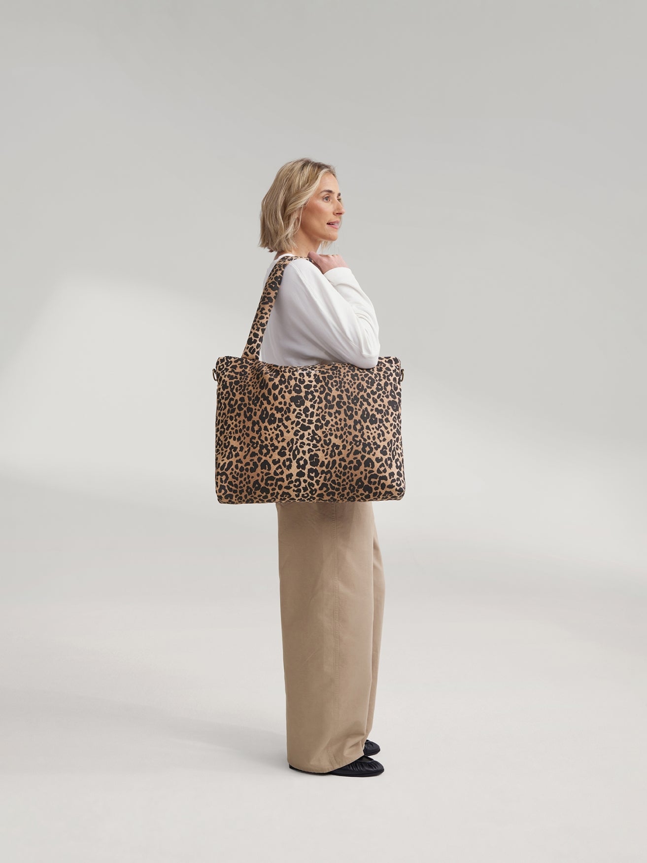 Studio Noos Cotton Diaper Bag Wickeltasche Braun Leopard