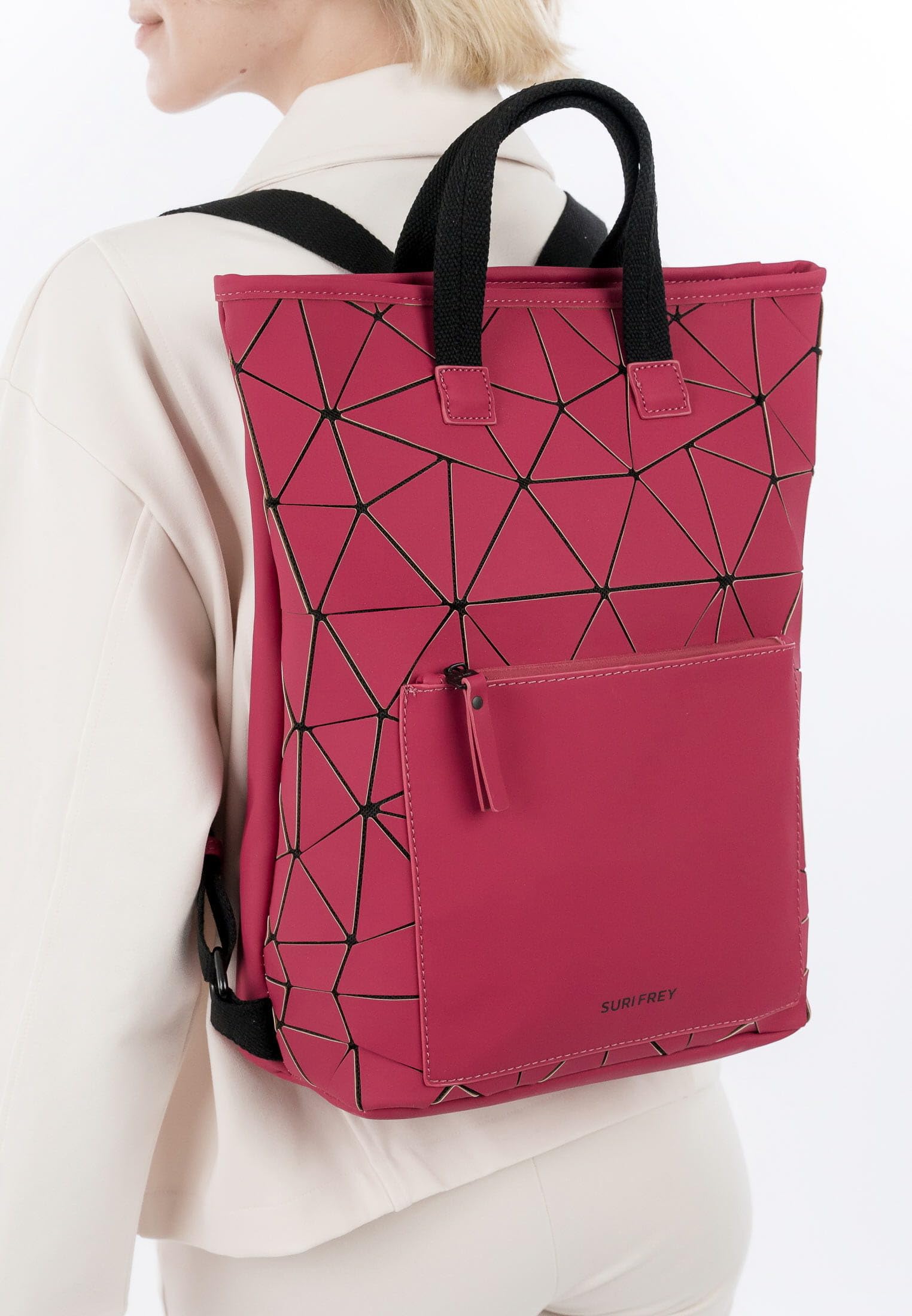 SURI FREY Jessy-Lu City Rucksack Berry 3D-Optik