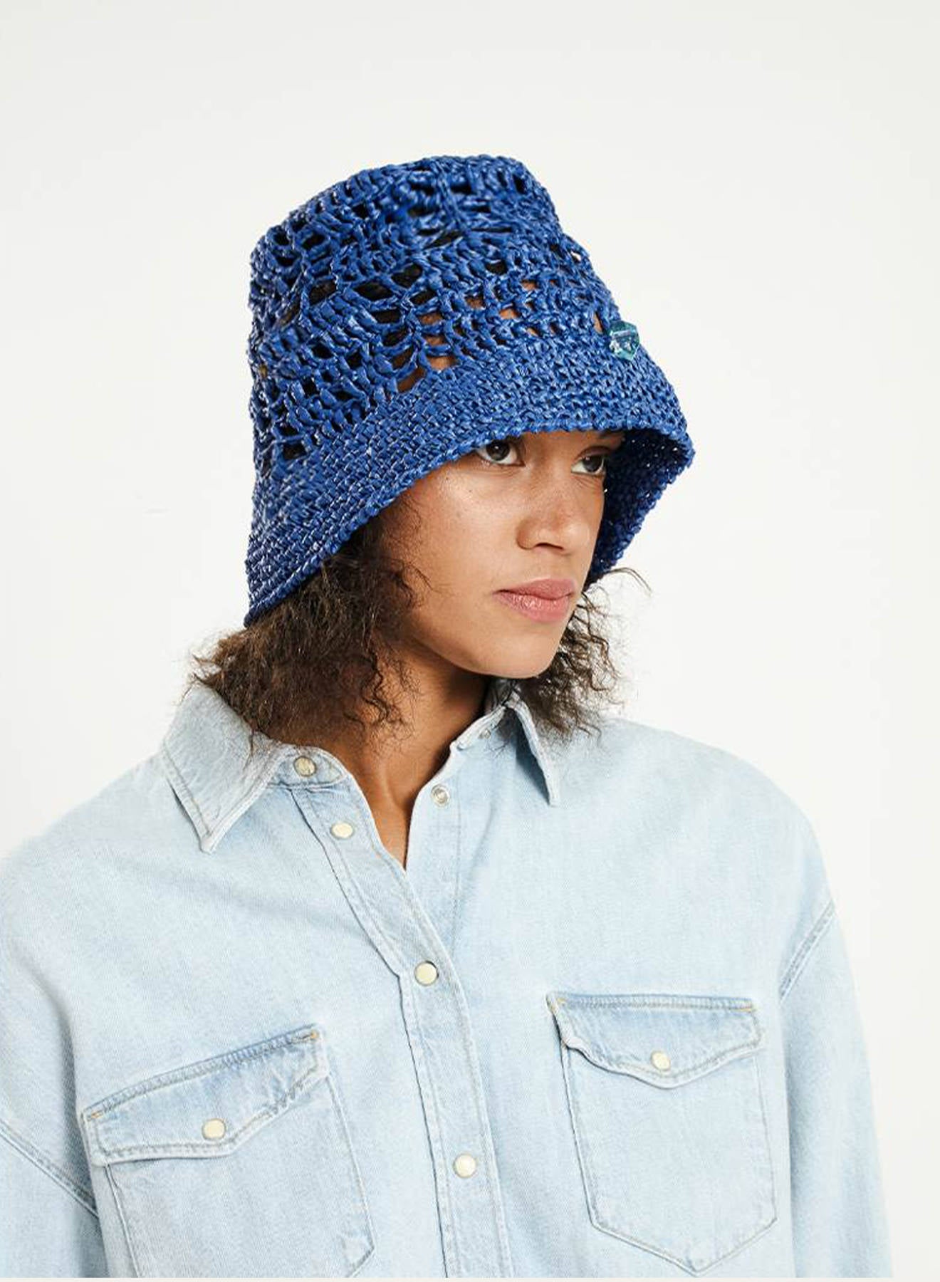 Maria la Rosa Crochet Hut OS Viskose-Raffia