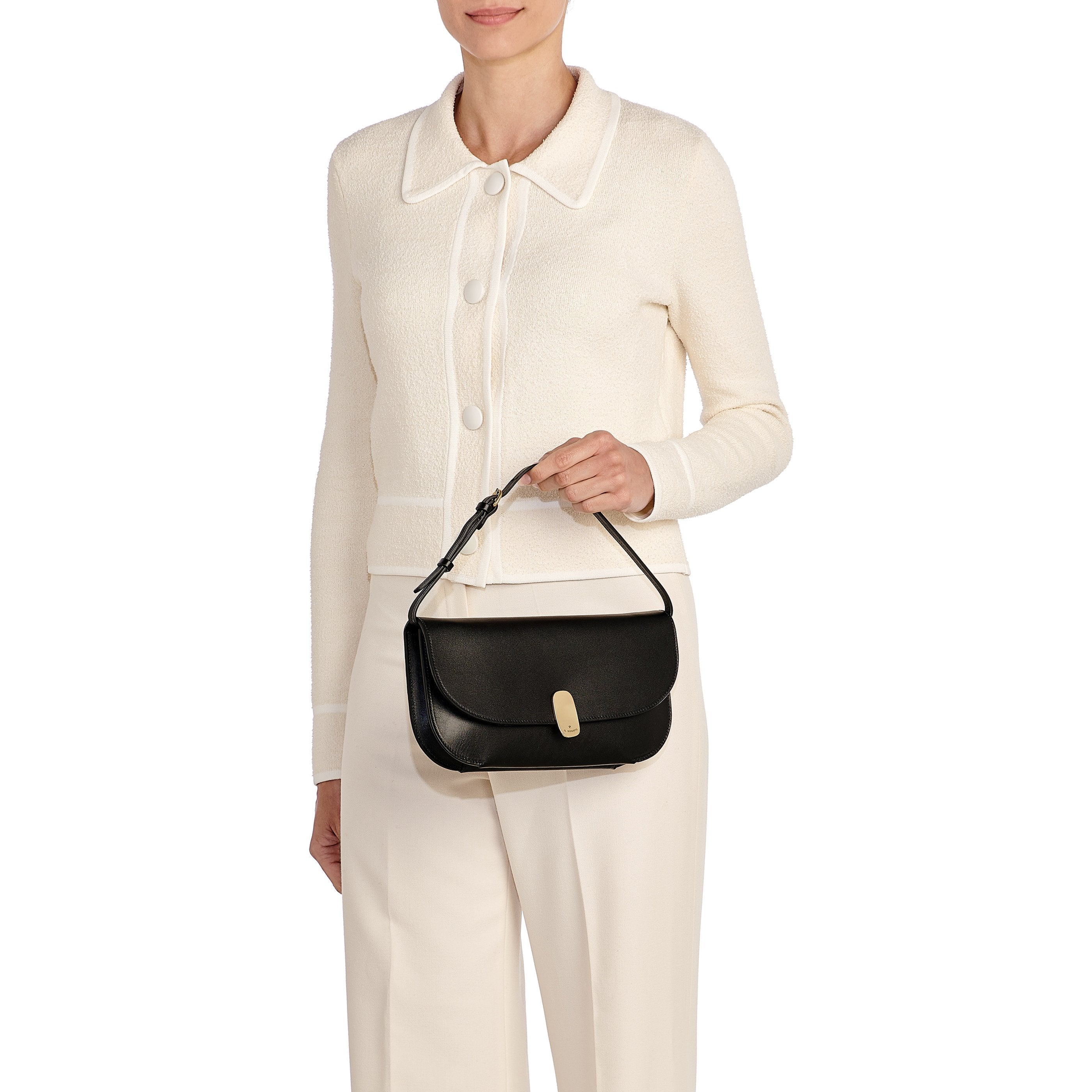 Il Bisonte Atelier Clutch Vollleder schwarz