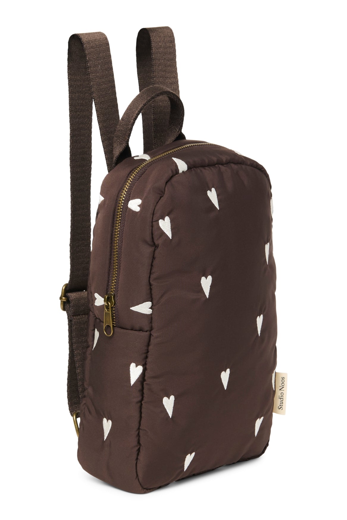 Studio Noos Puffy Mini Rucksack Kinder Braun Hearts 0-5 J