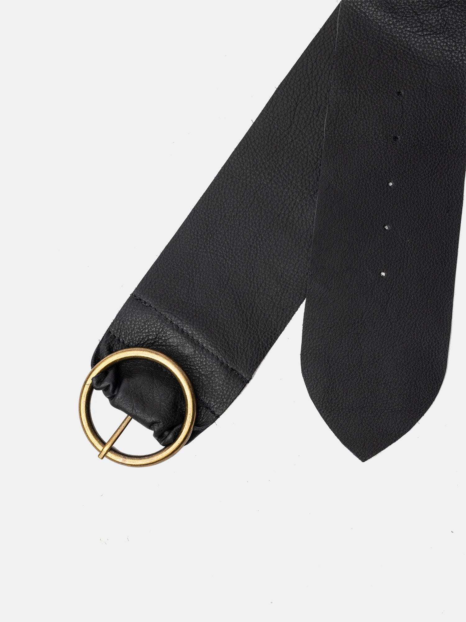 RE:DESIGNED Hila Ledergürtel Schwarz 8 cm