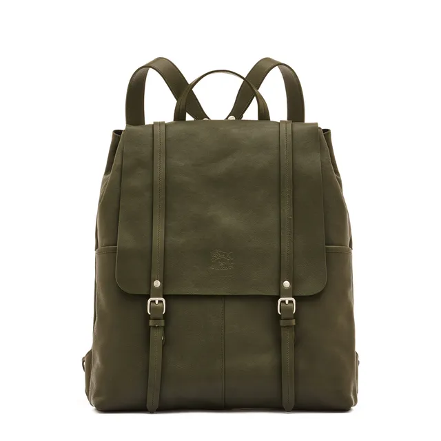Il Bisonte Trappola Rucksack Vollleder Bosco