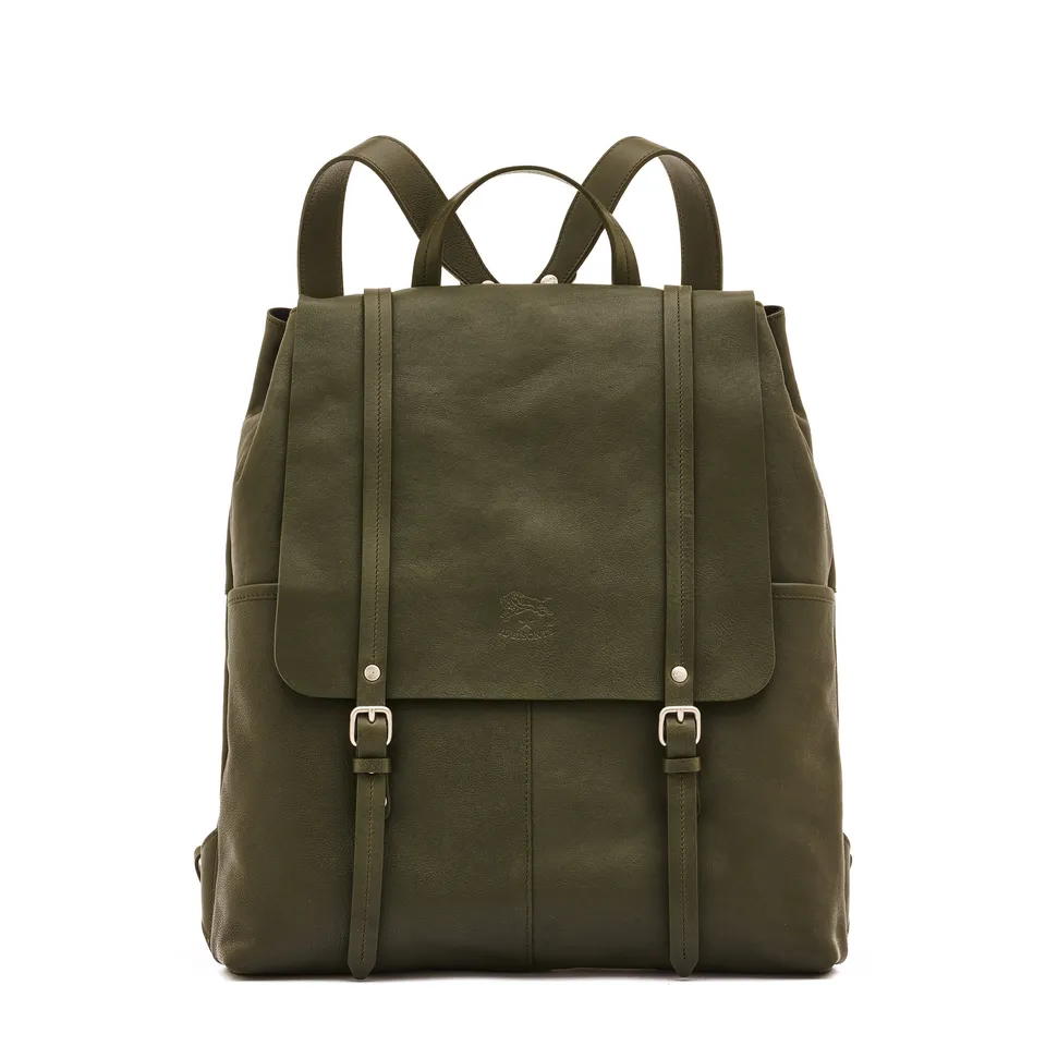 Il Bisonte Trappola Rucksack Vollleder Bosco
