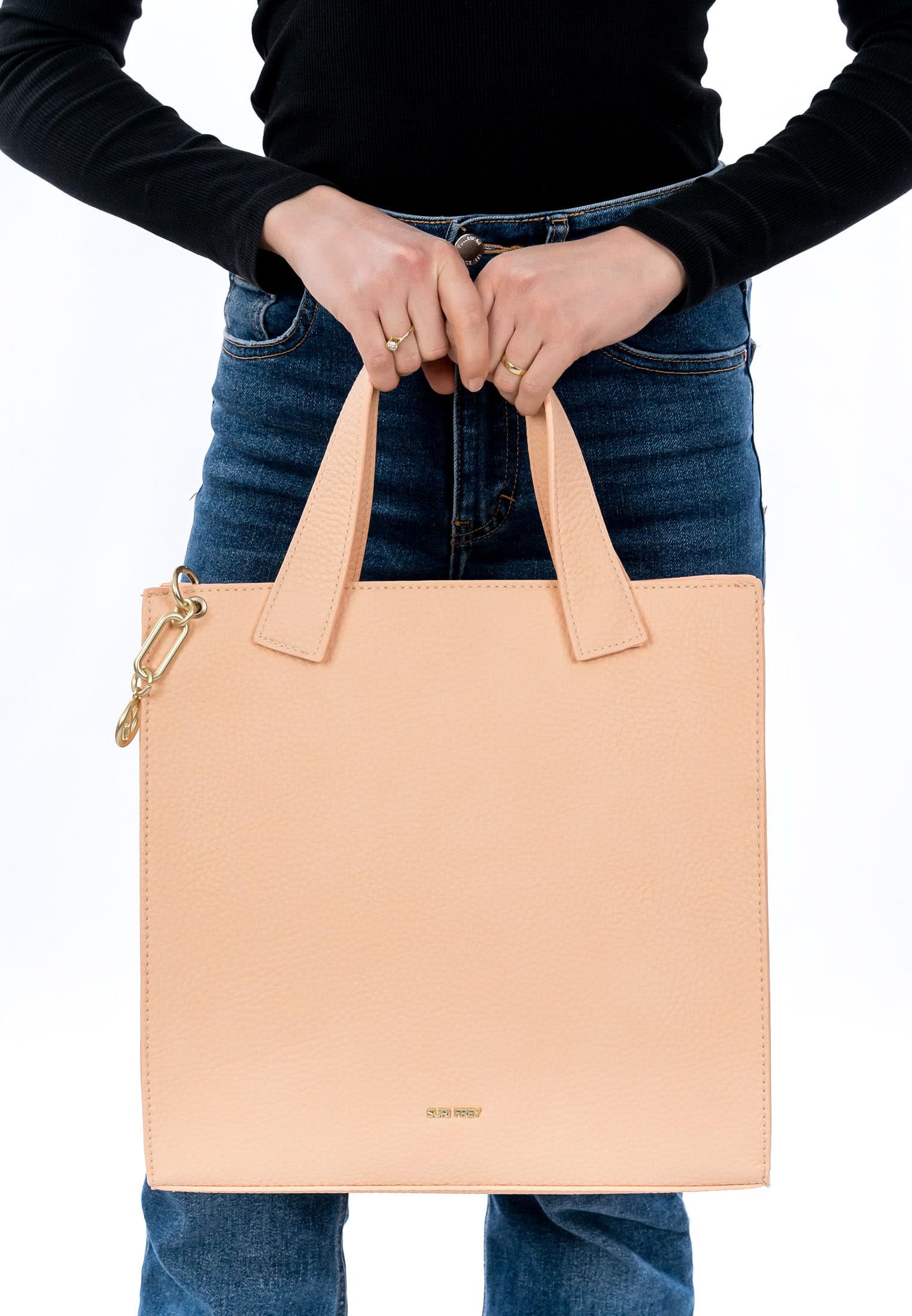SURI FREY Gwenny Shopper Uni Echtleder-Optik