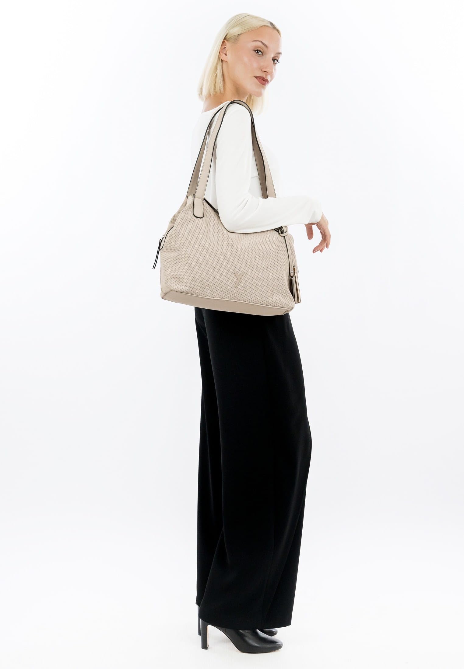 SURI FREY Romy Shopper Cream Beige unterteilt