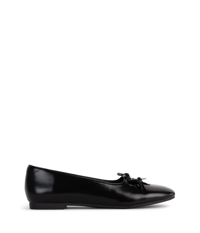 Matt & Nat Less Ballerinas Schwarz Lackleder-Optik