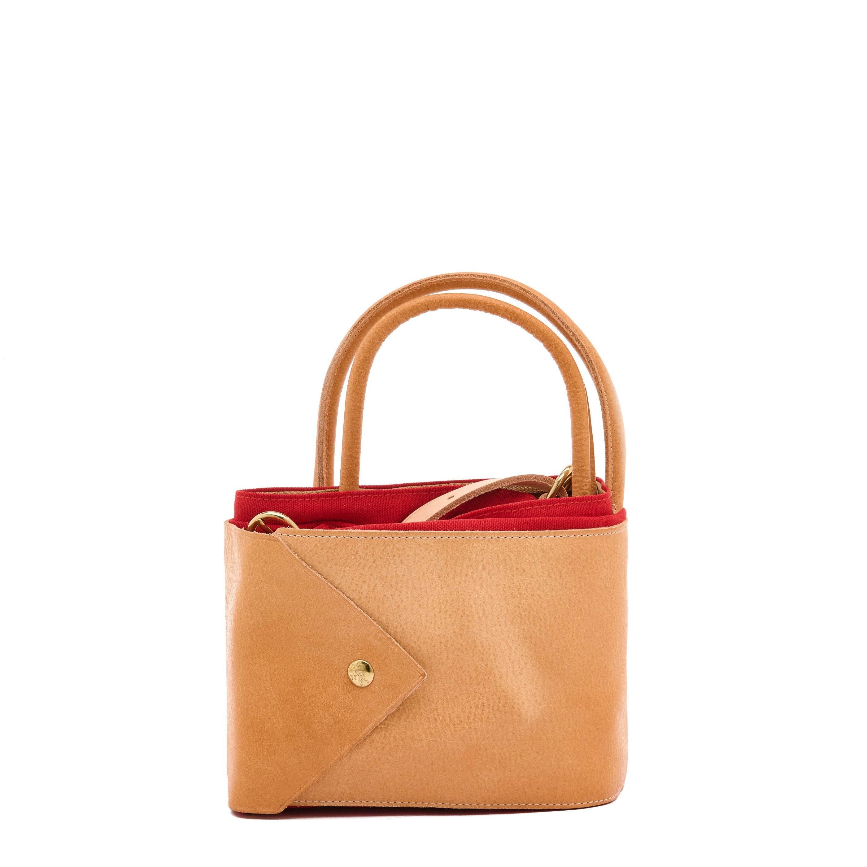 Il Bisonte Vagabonda Reisetasche Rot Natur rollbar