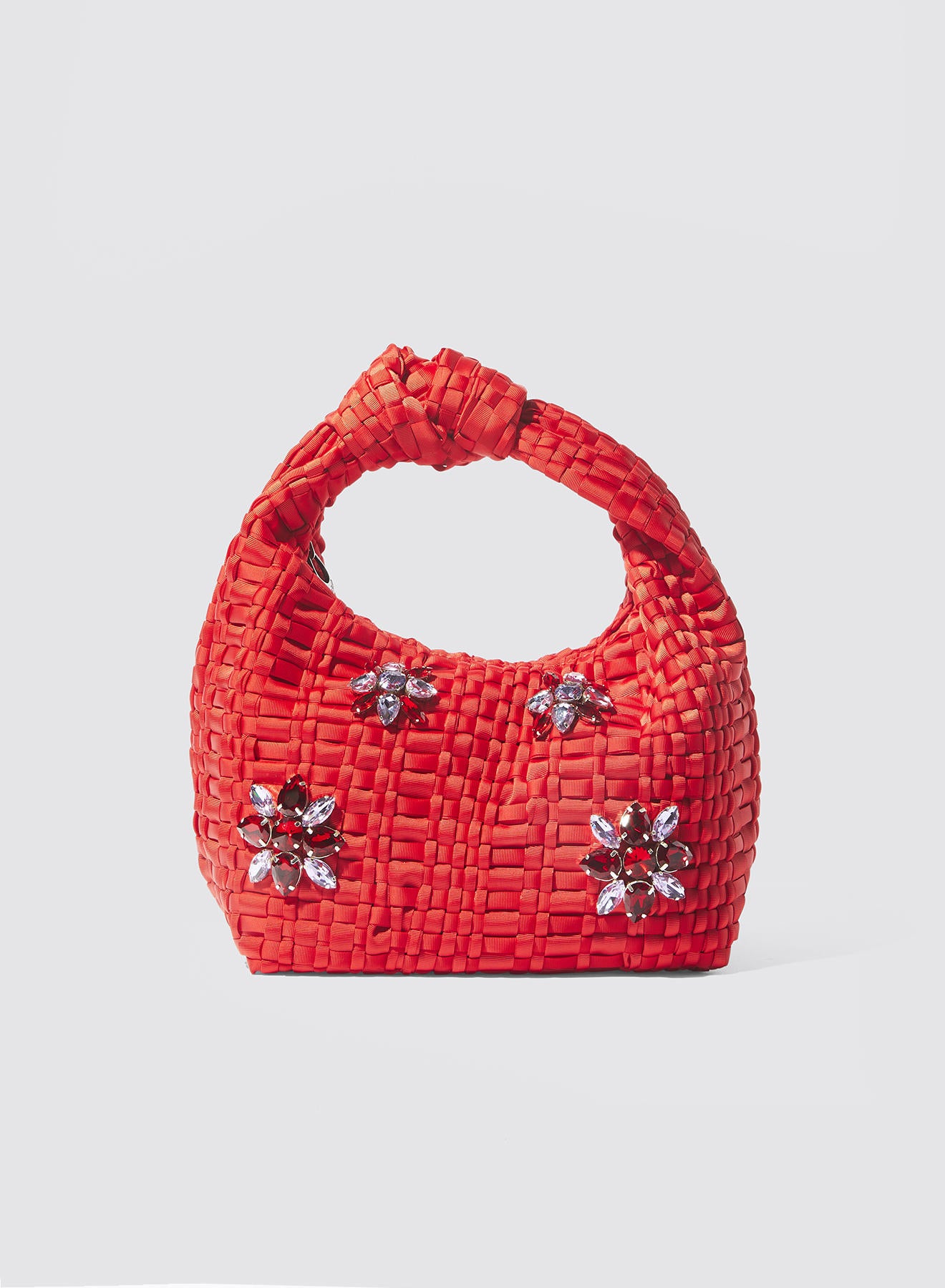 Maria la Rosa Strass Mini Datolite Handtasche Schwarz