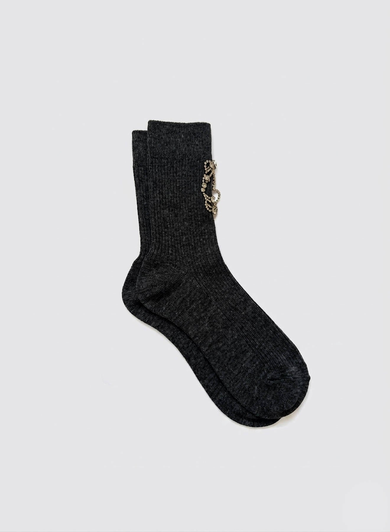 Maria la Rosa Marrakech Socken Dark Grey Seide Schmuck