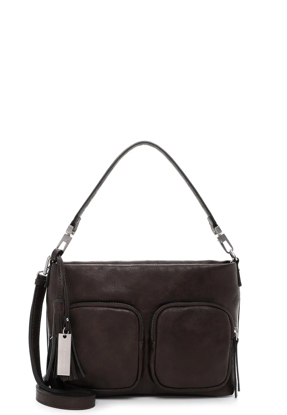 SURI FREY Carly Beutel Schultertasche Braun Zipper