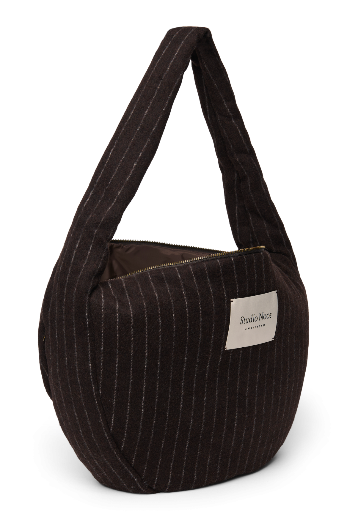 Studio Noos Flannel Chalkstripe Cross Body Bag Umhängetasche Braun