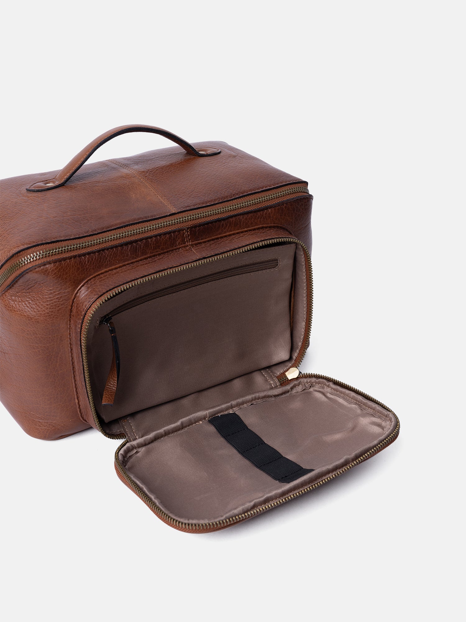 RE:DESIGNED Sally Kulturtasche Walnut Vollleder