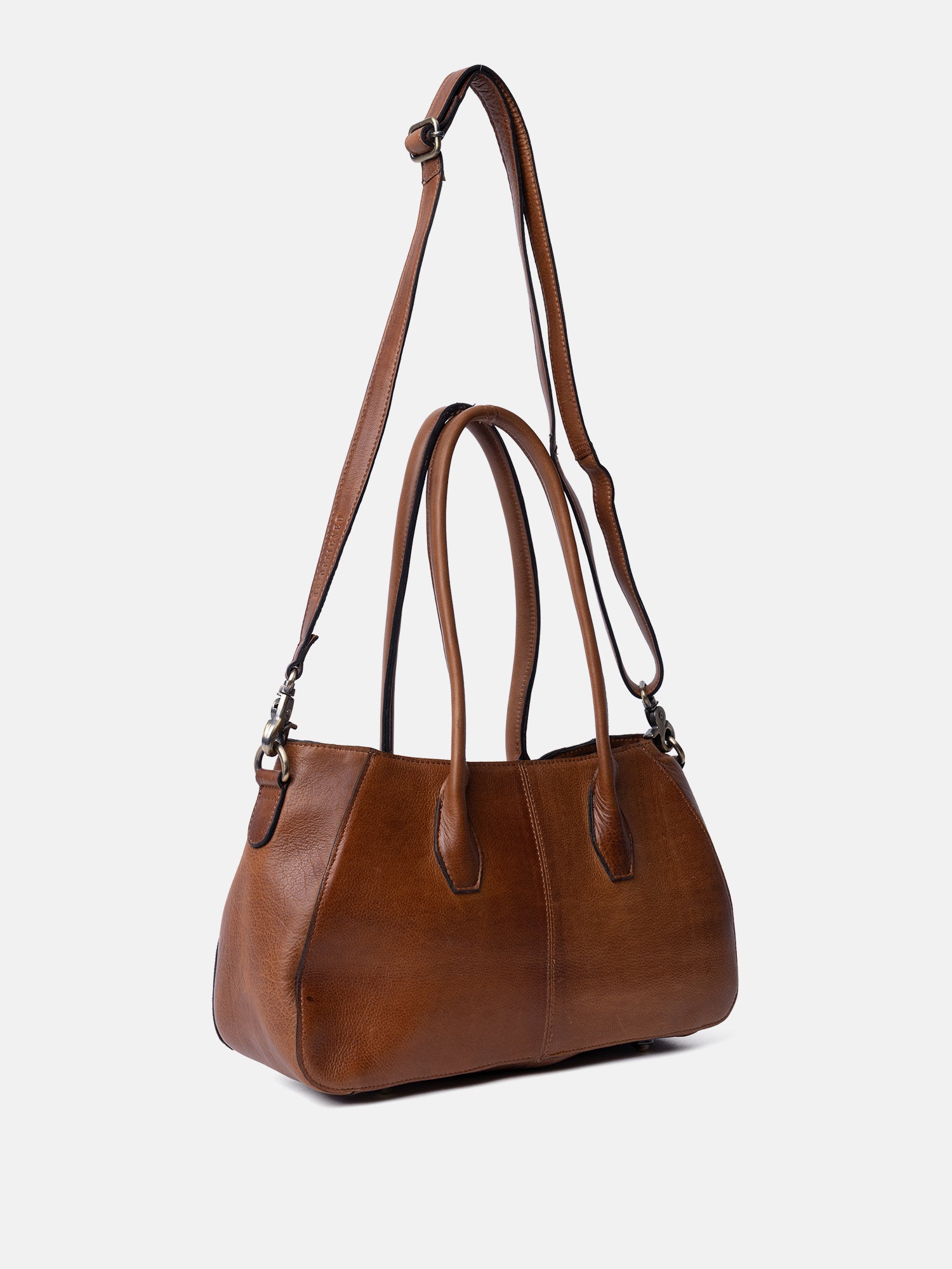RE:DESIGNED Silje Small Handtasche Walnut Vollleder