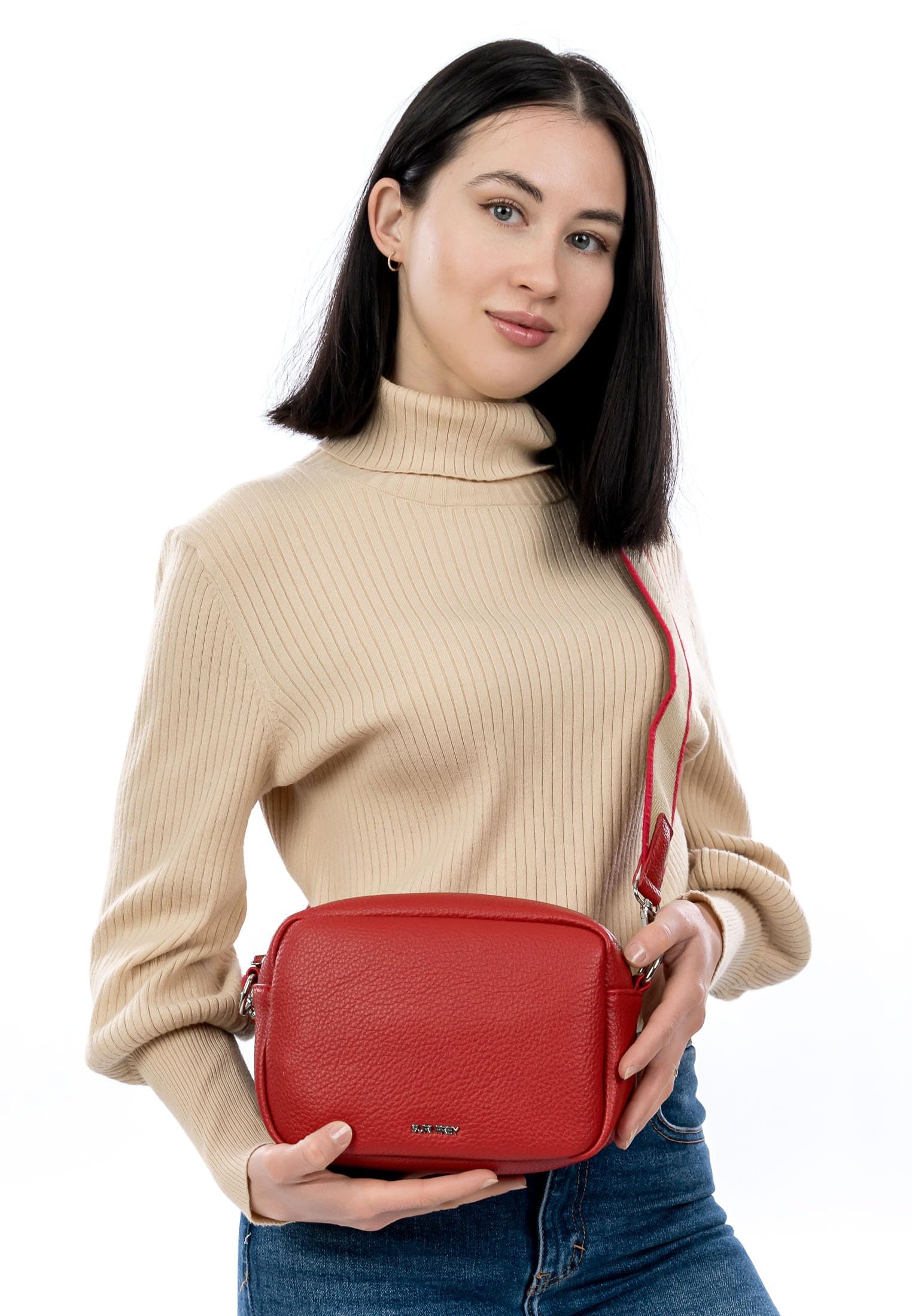 SURI FREY SFY Hanny Shoulderbag Umhängetasche Rot Zipper